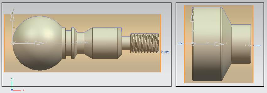 Ďalej bolo nutné vytvoriť modely polotovarov a následne súčiastky s príslušnými polotovarmi zmontovať v module Assemblies. Polotovar pre hriadeľ mal rozmery Ø30 x 80 a pre puzdro Ø40 x 35.