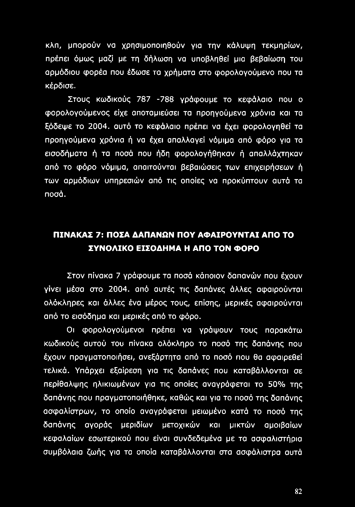 αυτό το κεφάλαιο πρέπει να έχει φορολογηθεί τα προηγούμενα χρόνια ή να έχει απαλλαγεί νόμιμα από φόρο για τα εισοδήματα ή τα ποσά που ήδη φορολογήθηκαν ή απαλλάχτηκαν από το φόρο νόμιμα, απαιτούνται