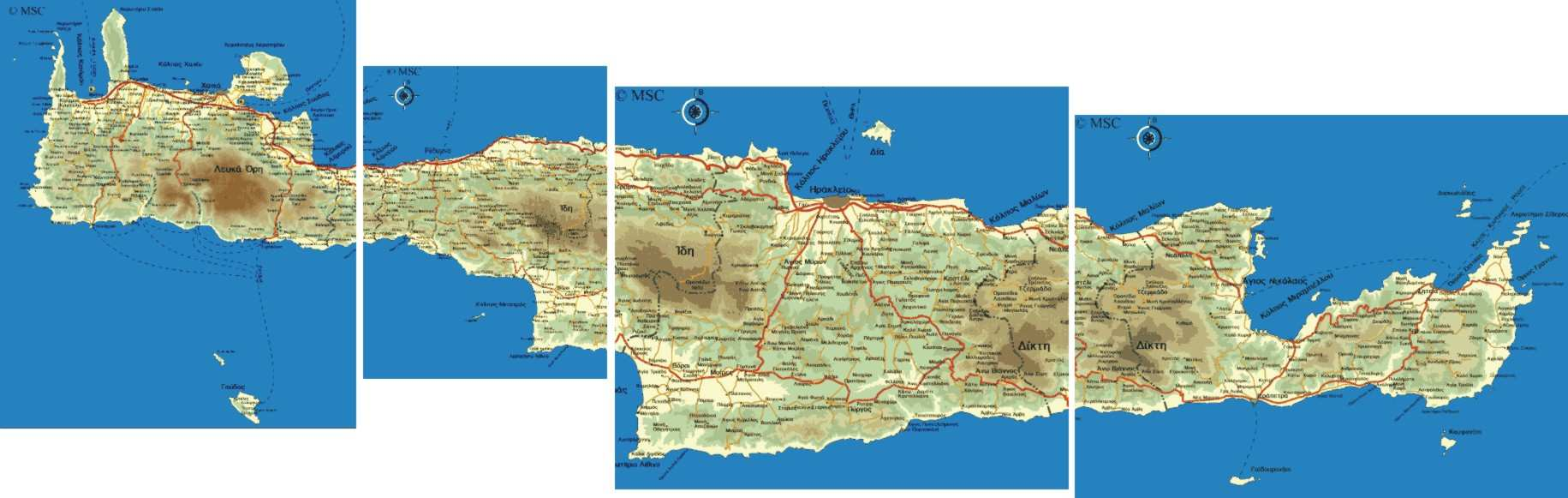 Σχήµα 16. Πολιτικός χάρτης της Κρήτης. Ο χρήστης θα έχει τη δυνατότητα να επιλέξει την περιοχή από την οποία επιθυµεί να αντλήσει πληροφορίες.