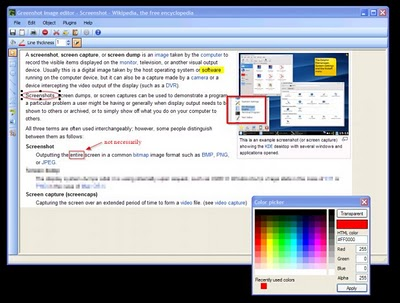 Τι δυνατότητες έχουµε λοιπόν: Selection tool(εργαλείο επιλογής) Draw rectangle(ζωγραφίστε τετράγωνο) Draw ellipse(έλλειψη) Draw line(γραµµή) Draw arrow(βελάκι) Add textbox(προσθέστε κουτάκι µε