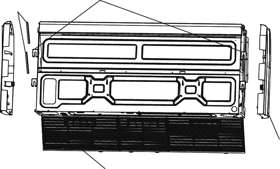 Ξύλινος σκελετός πάνω από την οροφή Ντίζες ανάρτησης Δοκός οροφής Οροφή Πλέγμα Τοποθετήστε τον βραχίονα ανάρτησης στην ντίζα Πλαϊνό καπάκι.3.