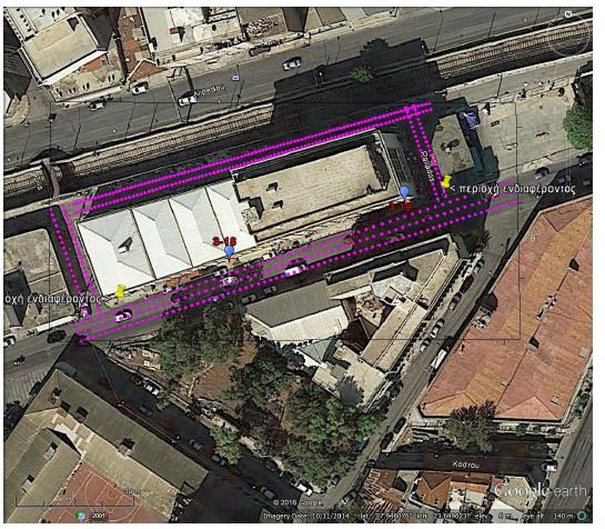 5.2 Ηλεκτρομαγνητική μέθοδος 5.2.1 Εισαγωγή Όπως φαίνεται και στην Εικόνα 5.3 οι γραμμές των ηλεκτρομαγνητικών μετρήσεων είναι παράλληλες με τους δρόμους.