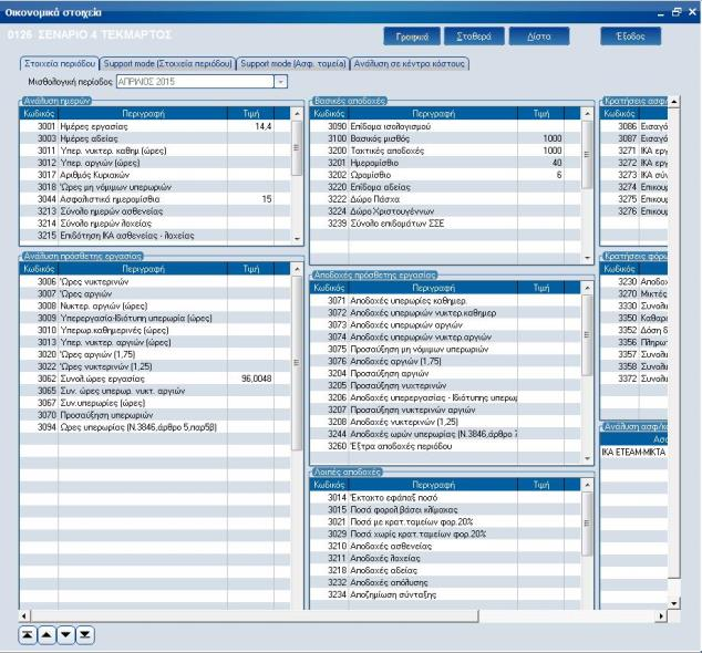 Atlantis Entry ERP Payroll III 32 Προβολή αποτελεσμάτων περιόδου Με την εργασία αυτή έχετε τη δυνατότητα προβολής των αποτελεσμάτων μισθοδοσίας κάθε εργαζόμενου.