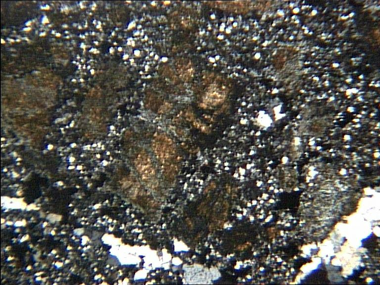 Αποδείξεις από τον ιστό, για την υπέρθεση, δίνεται από την ύπαρξη διάσπαρτου σιδηροπυρίτη αναπτυγμένου σε ζώνες εξαλλοίωσης γύρω από φλέβες, μέσα στις κηλίδες προπυλιτικής εξαλλοίωσης.