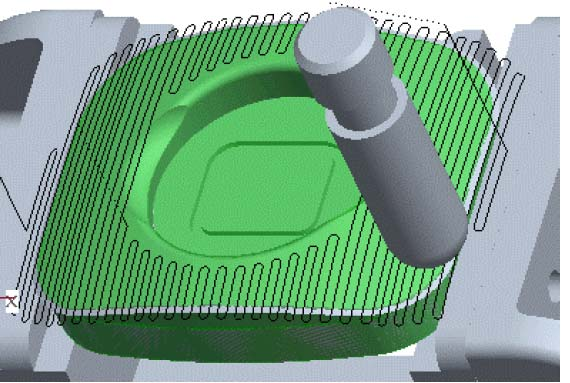 6 Ακολουθία κατεργασίας επιφάνειας (Surface Mill Sequence) Η ακολουθία κατεργασίας επιφάνειας (σχήμα 3.7) επιτρέπει στο χρήστη να κατεργαστεί περιγεγραμμένες και οριζόντιες επιφάνειες. Σχήμα 3.