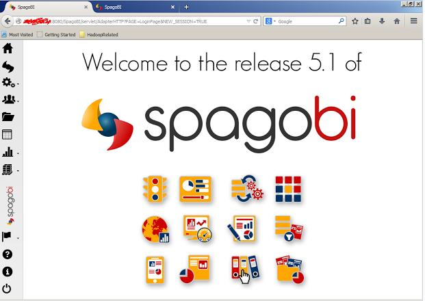 Εικόνα 20:Περιβάλλον χρήσης SpagoBI. Κυκλοφορεί υπό την άδεια GNU LGPL με έκδοση ενάντια στην πληρωμή των τελών.