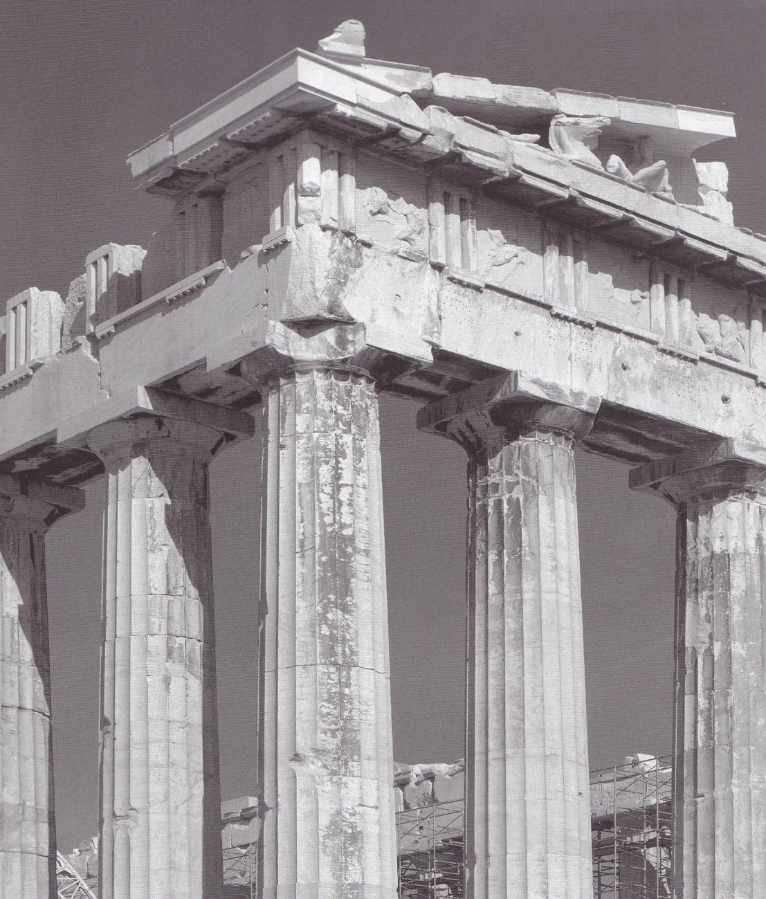 Εικ.1.19: Παρθενώνας. Η νοτιοανατολική πλευρά του ναού μετά την αποκατάσταση της ανατολικής πλευράς. [2] 1.