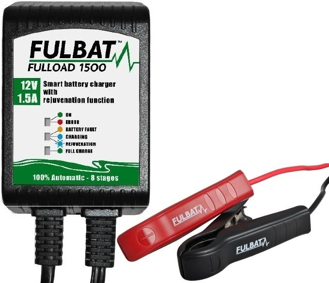 44,70 FULLOAD 1500 12 Volt με αυτόματη επιλογή, 1,5 Amper, πλήρως αυτόματος, φόρτιση 8 σταδίων,    54,60