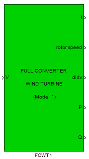 Sbase (MVA) bus code Pnom (MW) initial active P0 power (MW) initial reactive Q0 power (MVAr) initial terminal V0 voltage magnitude (pu) initial terminal thita0 voltage phase (deg) WT parameters: [ R