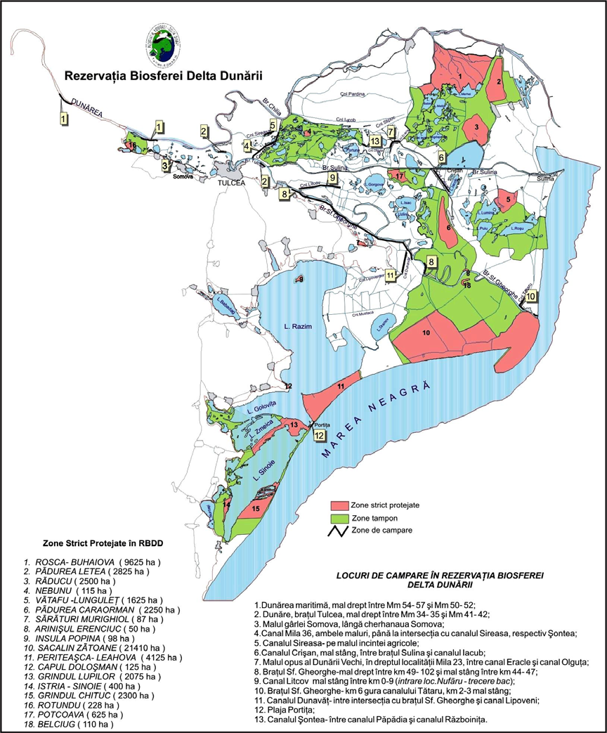 Parcul National Muntii Rodnei Rezervatie a Biosferei (Comitetul UNESCO MAB Omul si Biosfera ); Parcul National Balta Mica a Brailei Zona Umeda de Importanta Internationala (Secretariatul Conventiei