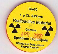 ΡΑΔΙΟΝΟΥΚΛΙΔΙΑ - ΠΗΓΕΣ Πηγές ακτινοβολίας γ Πηγή 60