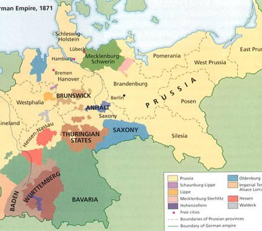 The German Empire, 1871 Η Γερμανική Αυτοκρατορία, 1871 Πηγή: http://www.