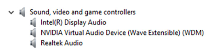 3 Αναπτύξτε την επιλογή Sound, video and game controllers (Ελεγκτές ήχου, βίντεο και παιχνιδιών) για να δείτε τον ελεγκτή ήχου.