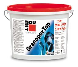 Baumit GranoporTop Proizvod Gotova, pastozna, tankoslojna završna žbuka izvediva u zaribanoj I žljebastoj strukturi za primjenu na otvorenom, prema EN 15824 i ETAG 004.