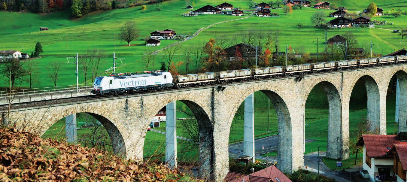 TECHNOLÓGIE železnice 24 25 Multisystémový model Vectronu ťahá nákladné vlaky naprieč Nemeckom, Švajčiarskom, Rakúskom, Talianskom a Holandskom.