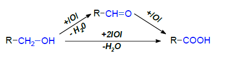 Οι παραπάνω αντιδράσεις μπορούν αν χρησιμοποιηθούν και για την ανίχνευση μιας ουσίας λόγω του αποχρωματισμού που παθαίνουν τα παραπάνω οξειδωτικά μέσα.