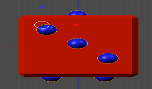 Η ίδια διαδικασία πρέπει να επαναληφθεί για να σχηματιστεί ο αριθμός 3 (τρεις κουκκίδες) στην μπροστινή επιφάνεια του ζαριού, πάλι με το  Η ίδια διαδικασία πρέπει να