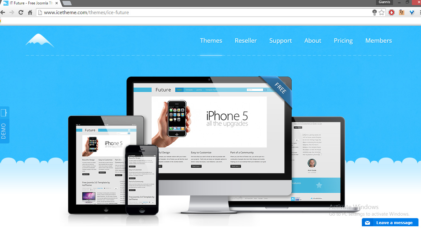 Εικόνα 61: Ιστοσελίδα www.icetheme.