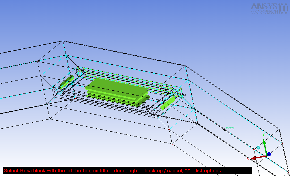 Εικόνα 4.20: Διαγραφή των μπλοκ του O-grid. Εικόνα 4.21: Τα μπλοκ μετά και το δεύτερο O-grid στο εσωτερικό του πρώτου.