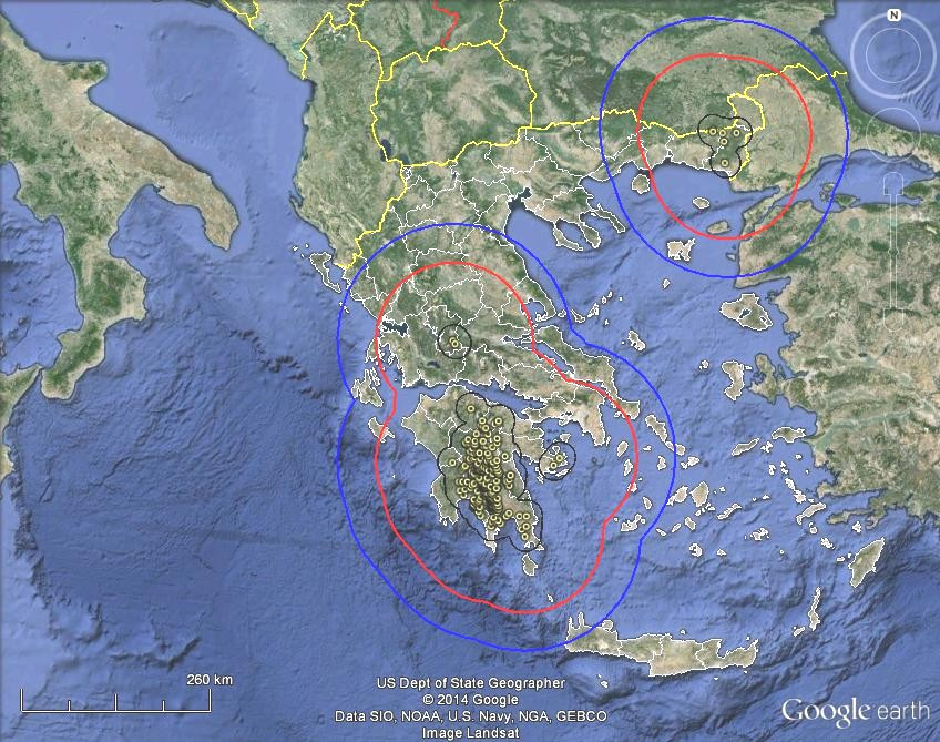 ΠΑΡΑΡΤΗΜΑ Ζώνες ακτίνας 20, 100 και 150 χλμ γύρω από επιβεβαιωμένες εστίες