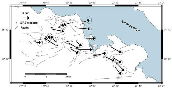 The Continuous Ionian Network (46 stations) Western Greece