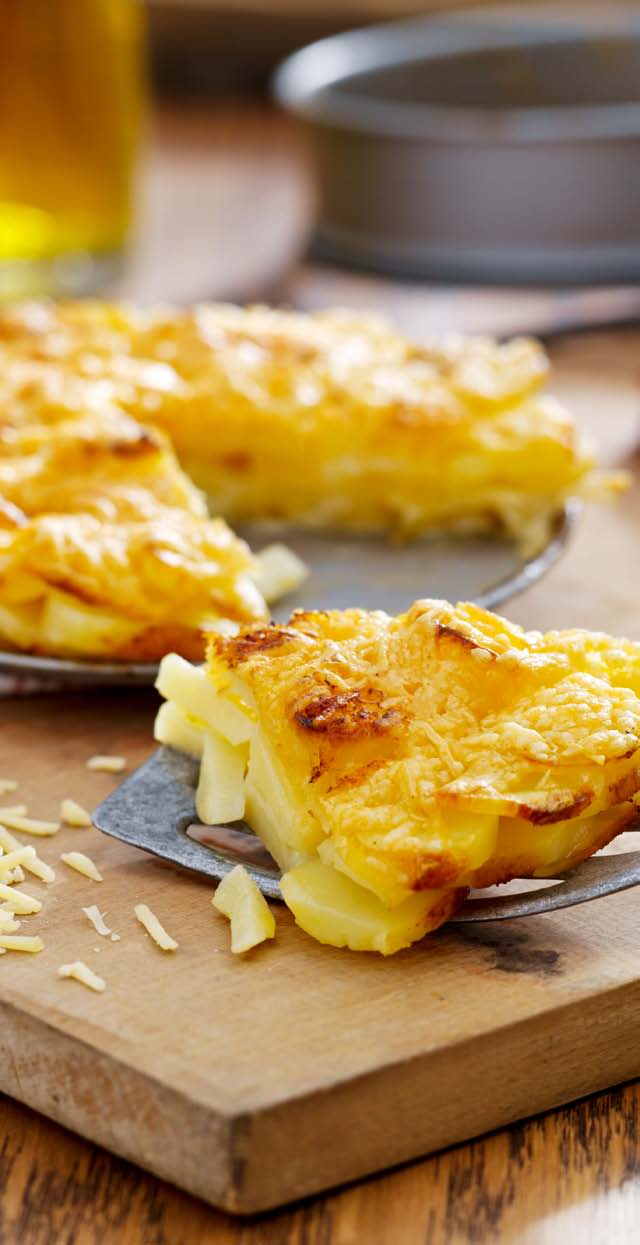 Potatoes & Fries Patates ve Kızartmalar Πατάτες ο γκρατέν Ψητές και τηγανιτές πατάτες Συνοδευτικό πιάτο - 4 μερίδες 10 λεπτά προετοιμασία + 15 λεπτά στο airfr yer Each portion contains Bir porsiyon