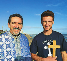 Assumption Church in Galveston, Texas pastor Fr. Stelios N. Sitaras and diver Harold Peter Abdul-Ahad. 6.