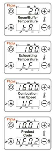 Activated by pressing P1/ Ενεργοποίηση πιέζοντας το P1 ta= room temperature/θερμοκρασία δωματίου tf=temperature