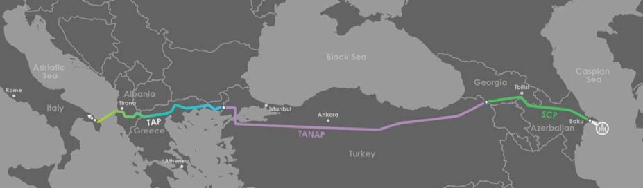Έργου: Σελίδα 10 από 92 2 Περιγραφή του Εγκεκριμένου Έργου 21 Επισκόπηση του Έργου ΤΑΡ 211 Αιτιολόγηση O σκοπός του έργου του TAP είναι να φέρει φυσικό αέριο από νέες πηγές στην Κασπία Θάλασσα προς