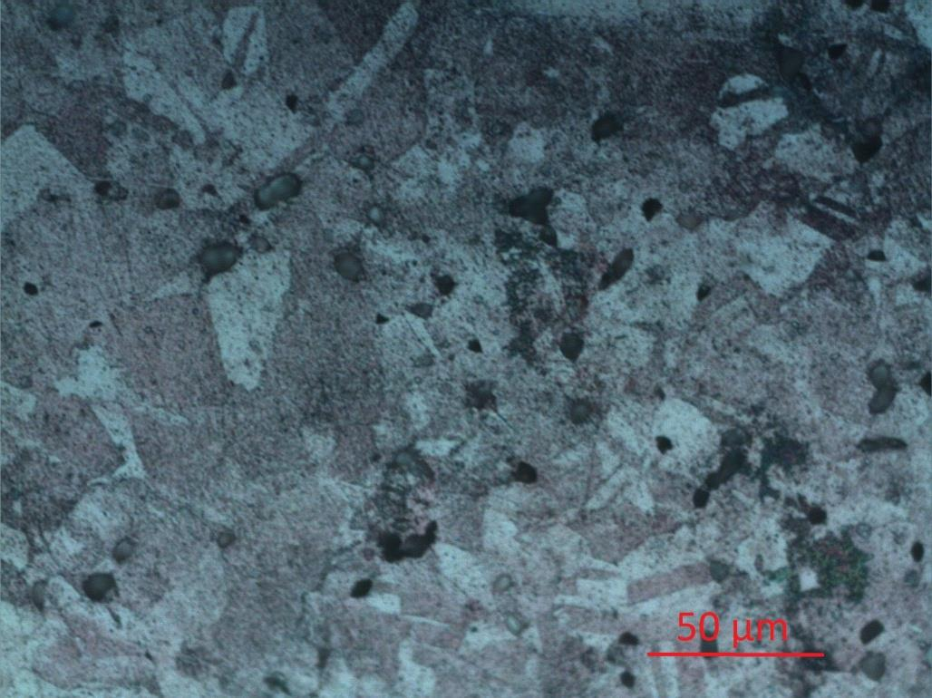 Εικόνα 86 Φωτογραφία από οπτικό μικροςκόπιο 1000Χ, μετά από χθμικι προςβολι, αφροφ χαλκοφ, από χοντρισ κοκκομετρίασ ςκόνθ, πυρος/τωμζνου ςτουσ 950 ο C, με κεωρθτικό πορϊδεσ 72%.