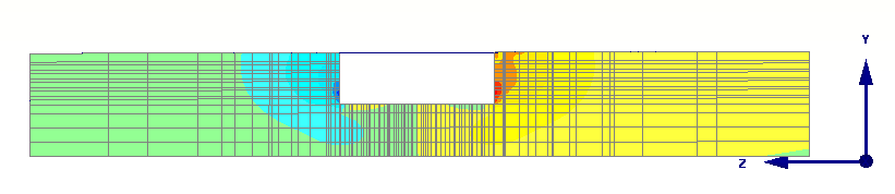 Παραμετρικές αναλύσεις υπό τριδιάστατες συνθήκες 113 οριζόντια μετατόπιση/horizontal displacement u (m) 0 0.02 0.04 0.06 0.08 0-10 Βάθος/Depth (m) -20-30 τομή ΑΑ τομή ΒΒ -40 Σχήμα 4.