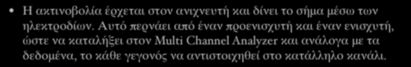 Αυτό περνάει από έναν προενισχυτή και έναν ενισχυτή, methods ofώστε probing theστον material, a detector usedμεtoτα record a sp να καταλήξει Multi Channel Analyzer καιis