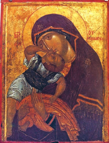 Ni{ i Vizantija IX 309 Сл. 8 Богородица Пелагонитиса, Дечани, трећа четвртина XIV века (преузето из: Б. Тодић - М. Чанак-Медић, Манастир Дечани, Београд 2005, сл. на стр. 55) Fig.