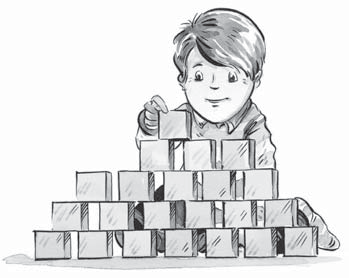 GEOMETRI Telesá z kociek a ich plány 2 Využívame jednu z možnosí, ako zachytávať do plánov stavby z kociek do pôdorysu zapisujeme počet kociek v zodpovedajúcom stĺpci.