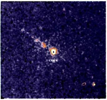 2-23 Φωτογραφία με ακτίνες Χ, ε- πεξεργασμένη με ηλεκτρονικό υπολογιστή, τον πυρήνα ενός γαλαξία στον αστερισμό τον Κενταύρου, ό- που πιστεύουμε ότι υπάρχει μια μαύρη τρύπα.