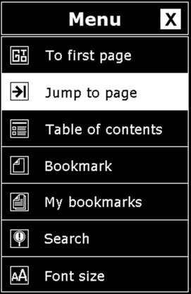 Μετάβαση σε σελίδα Όταν επιλέξετε Jump to page (Μετάβαση σε