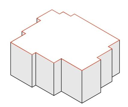 παραλληλεπιπέδου, ή και συνδυασμός επιμέρους αντίστοιχων σχημάτων (π.χ. σε διάταξη Γ). Απαγορεύεται επίσης η δημιουργία αποτμήσεων κάθε είδους στα πρίσματα των κτισμάτων.