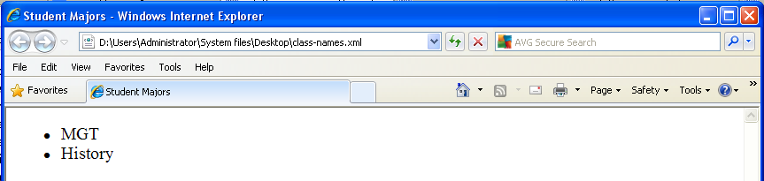 XSL Άσκηση 3 (2/3) Ζητείται να τροποποιήσετε το αρχείο class.