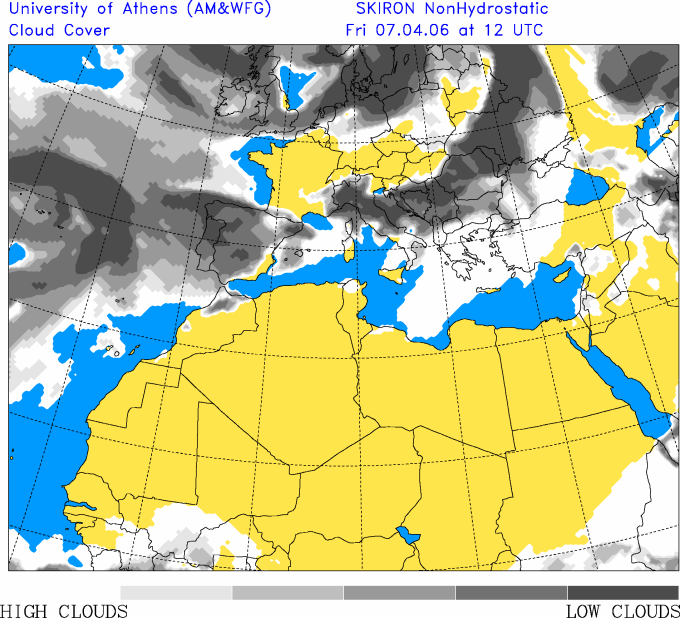ΚΕΦΑΛΑΙΟ 5 ΕΛΕΓΧΟΙ ΕΥΑΙΣΘΗΣΙΑΣ 7/4/2006 12 UTC Σχήμα 5.3.13: Κατακόρυφη κατανομή του cloud water mixing ratio πάνω από το σταθμό της Κρήτης σε gr/m 2 στις 7 Απριλίου 2006 (12 UTC).