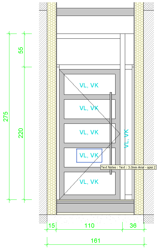 /notranja zunanja / ZO (cm) 160/275 nasadila trokraka mat kromirana delitev 4; vrata 5 delna kljuka/ način ročaj iz brušene INOX cevi (mat), na vrata: dim.
