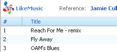 Στο Βιβλιοθήκη > Μουσική, κάντε διπλό κλικ στο μπλε εικονίδιο LikeMusic του τραγουδιού.