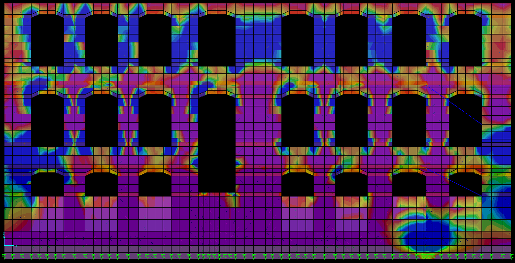 face ΒΟΡΕΙΑ ΟΨΗ (xz, y=22,83) Τάσεις