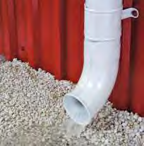 Manual montaj sisteme de drenaj pluvial Scurgerea La partea de jos a burlanului se pot aplica mai multe elemente de evacuare a apelor pluviale. Cel mai des intalnit este cotul de evacuare.