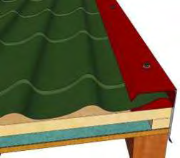 Manual montaj tigla metalica Frontonul In gama sa de piese de finisaj se intalnesc de regula doua borduri pentru fronton: Bordura pentru fronton rectangular se foloseste in cazul constructiilor cu