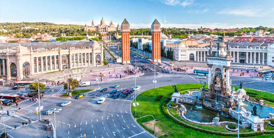 Καταλονίας, την Βαρκελώνη. Άφιξη και ξεκινάμε από την Ράμπλας τον διασημότερο πεζόδρομο της Ισπανίας.