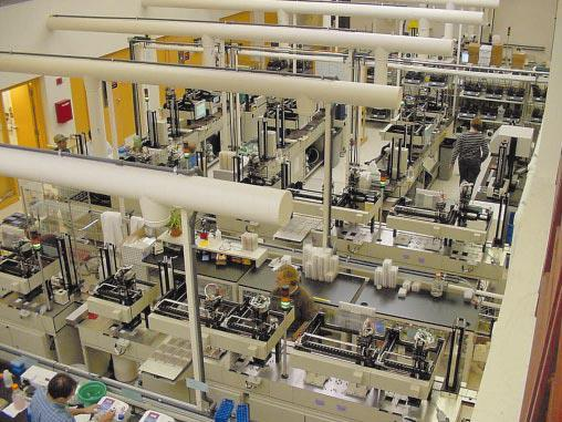 The automated production line for sample preparation