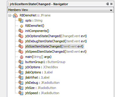63. public static void main(string args[]) { 64. SwingUtilities.invokeLater(new Runnable() { 65. public void run() { 66. new RBDemo(); 67. } 68.