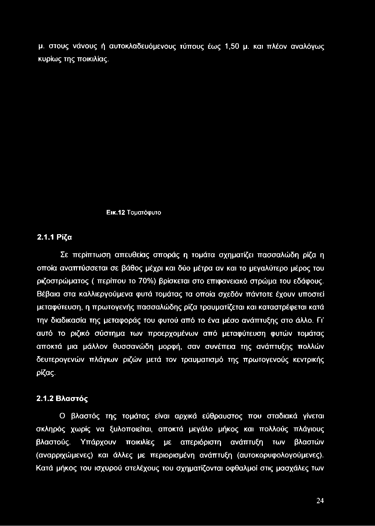 μ. στους νάνους ή αυτοκλαδευόμενους τύπους έως 1,