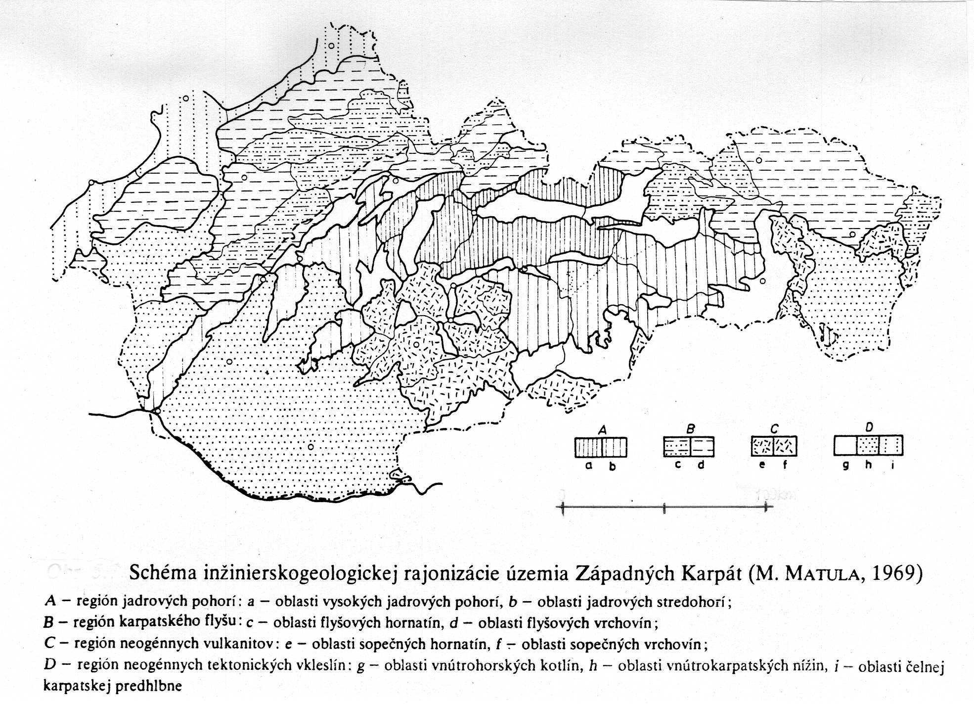 6. ZHODNOTENIE PRIESKUMNÝCH PRÁC 6.1 Inžinierskogeologické pomery Podľa schémy inžinierskogeologickej rajonizácie územia Západných Karpát (obr.6.1, Ce, Cf podľa [12]) je lokalita priestorom regiónu neogénnych vulkanitov (oblasti sopečných hornatín a oblasti sopečných vrchovín).