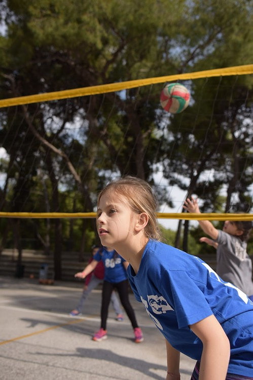 Volley Στο volley οι μαθητές/τριες διδάσκονται τις βασικές τεχνικές του αθλήματος (καρφί, πάσες, θέσεις, άμυνα κ.ά.) από προπονητέςγυμναστές του Σχολείου.